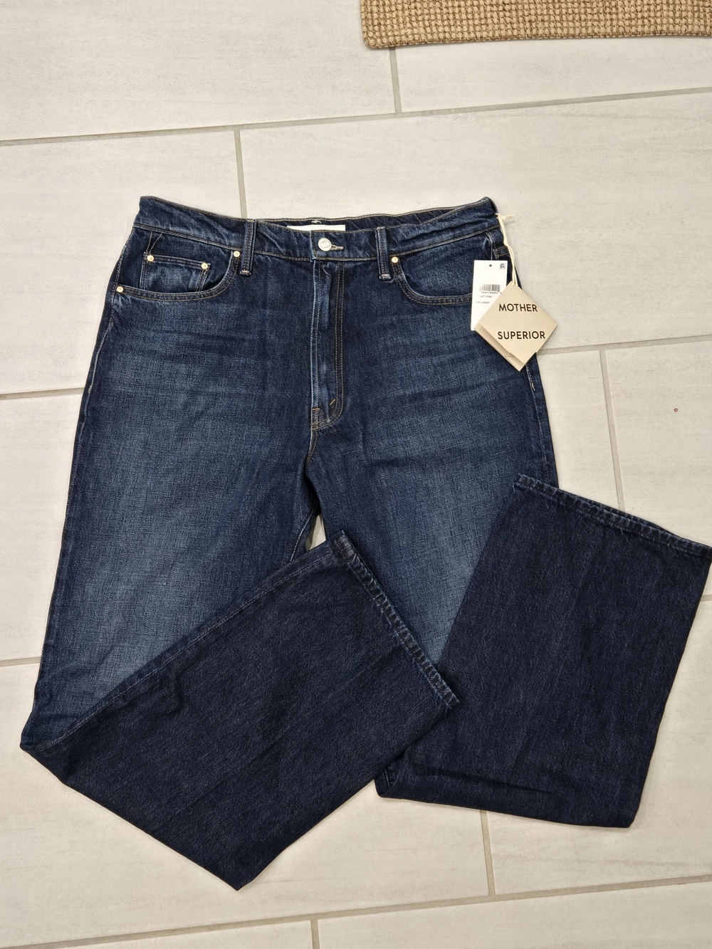 MOTHER Dark Indigo Unplugged Straight Jeans